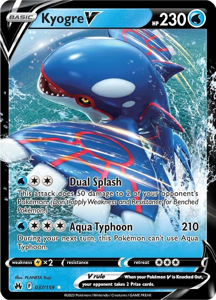 Image for Kyogre V (037/159) (SWSH: Crown Zenith) (CRZ) - Pokemon