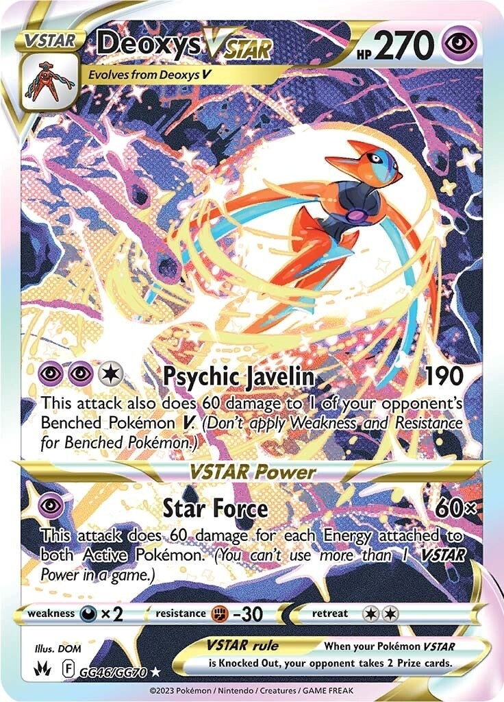 Image for Deoxys VSTAR (GG46/GG70) (SWSH: Crown Zenith: Galarian Gallery) (CRZ:GG) - Pokemon