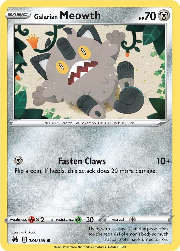 Image for Galarian Meowth (084/159) (SWSH: Crown Zenith) (CRZ) - Pokemon