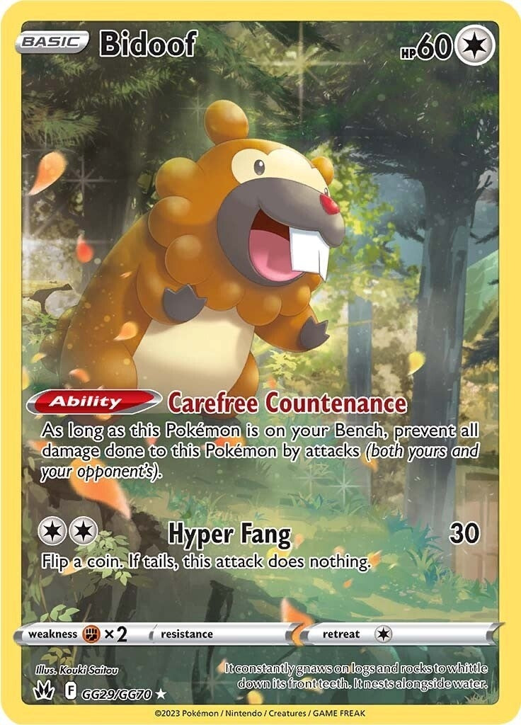 Image for Bidoof (GG29/GG70) (SWSH: Crown Zenith: Galarian Gallery) (CRZ:GG) - Pokemon