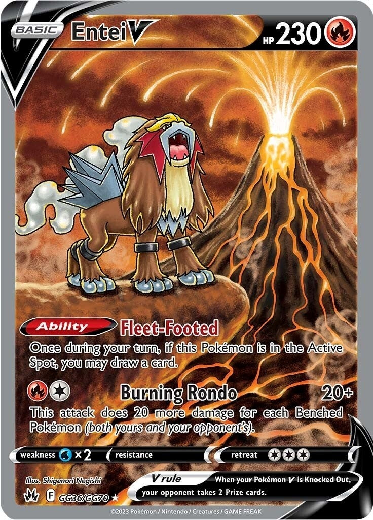 Image for Entei V (GG36/GG70) (SWSH: Crown Zenith: Galarian Gallery) (CRZ:GG) - Pokemon