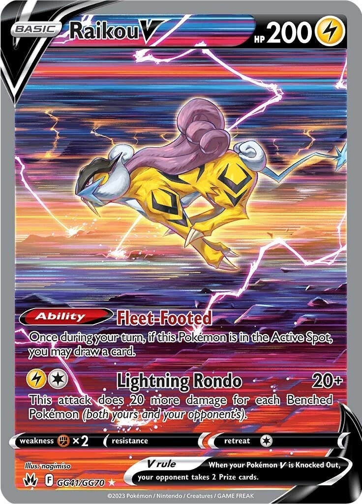 Image for Raikou V (GG41/GG70) (SWSH: Crown Zenith: Galarian Gallery) (CRZ:GG) - Pokemon