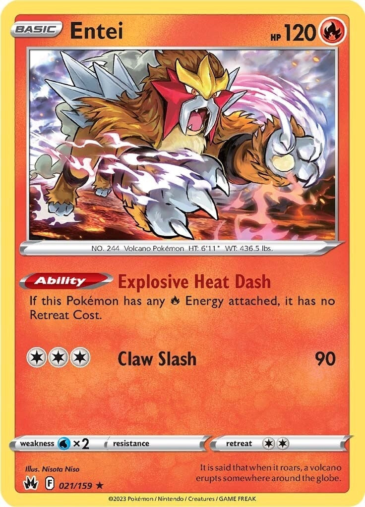 Image for Entei (021/159) (SWSH: Crown Zenith) (CRZ) - Pokemon