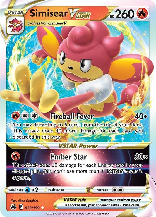 Image for Simisear VSTAR (023/159) (SWSH: Crown Zenith) (CRZ) - Pokemon