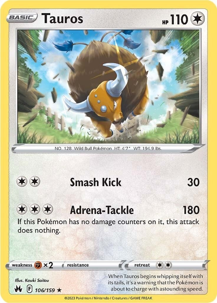 Image for Tauros (106/159) (SWSH: Crown Zenith) (CRZ) - Pokemon