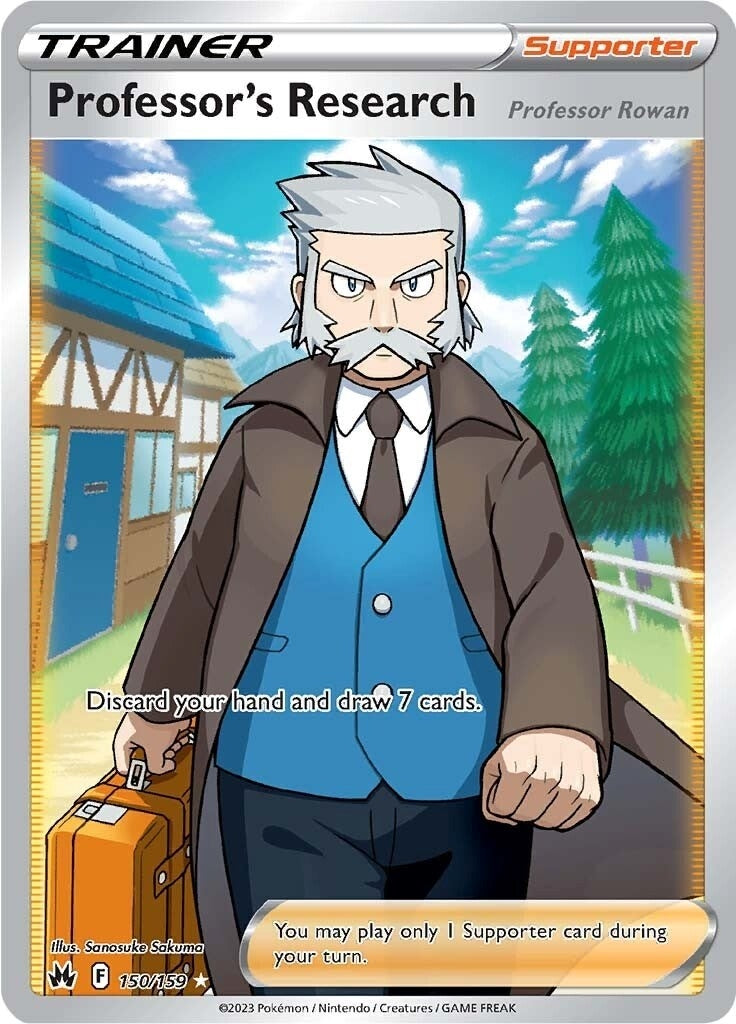 Image for Professor's Research [Professor Rowan] (Full Art) (150/159) (SWSH: Crown Zenith) (CRZ) - Pokemon