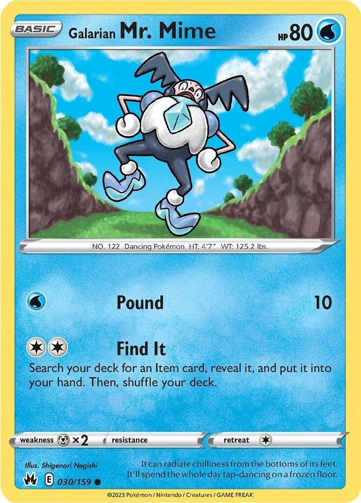 Image for Galarian Mr. Mime (030/159) (SWSH: Crown Zenith) (CRZ) - Pokemon