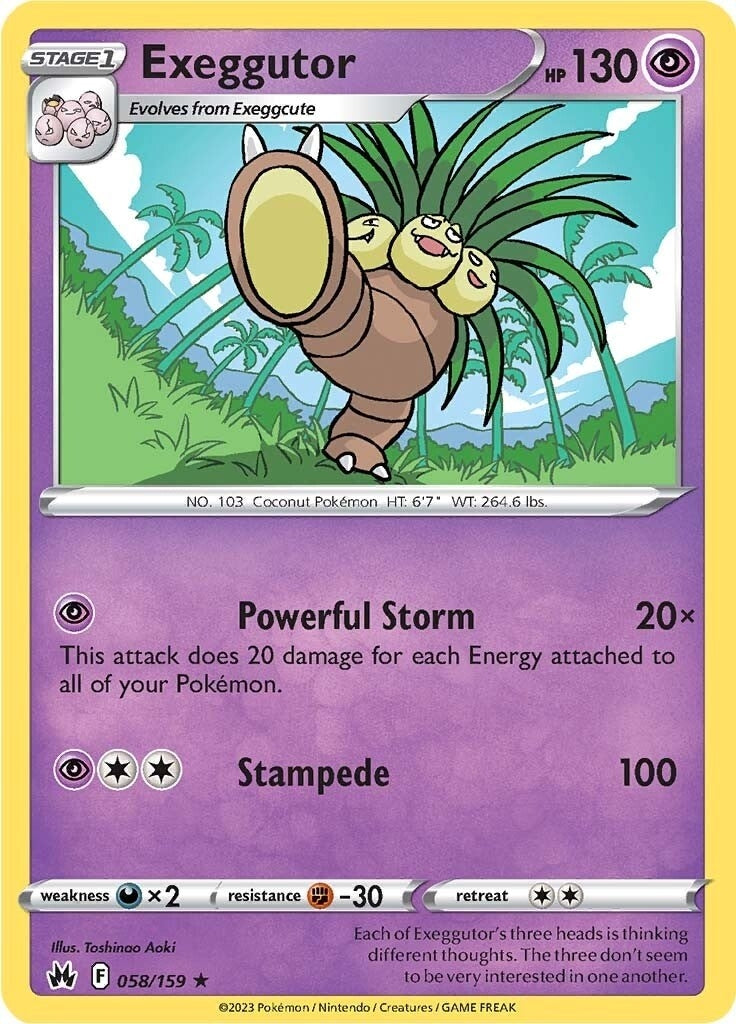 Image for Exeggutor (058/159) (SWSH: Crown Zenith) (CRZ) - Pokemon
