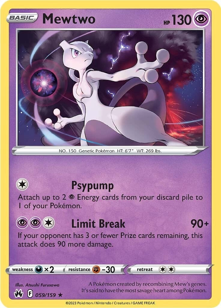 Image for Mewtwo (059/159) (SWSH: Crown Zenith) (CRZ) - Pokemon