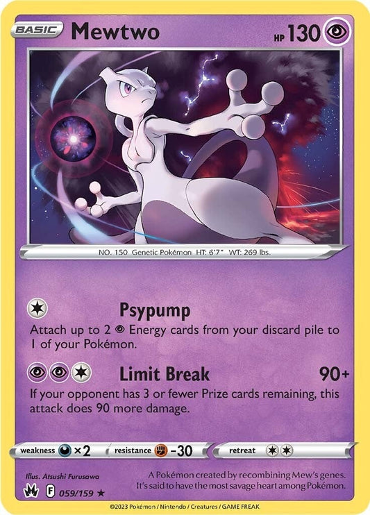 Image for Mewtwo (059/159) (SWSH: Crown Zenith) (CRZ) - Pokemon