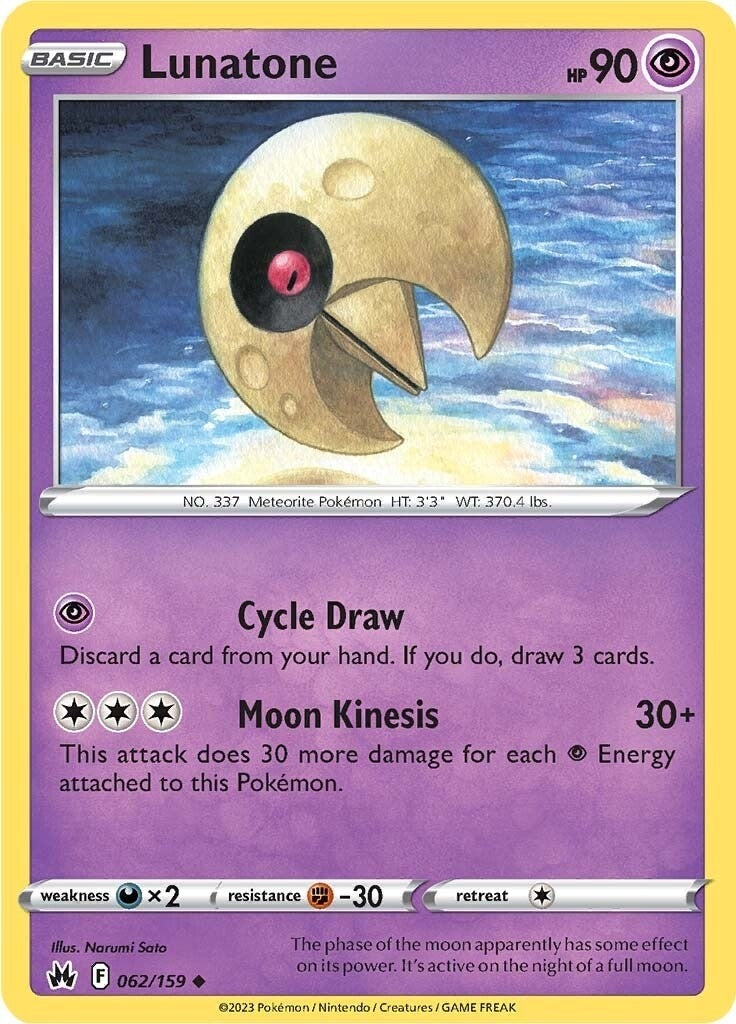 Image for Lunatone (062/159) (SWSH: Crown Zenith) (CRZ) - Pokemon
