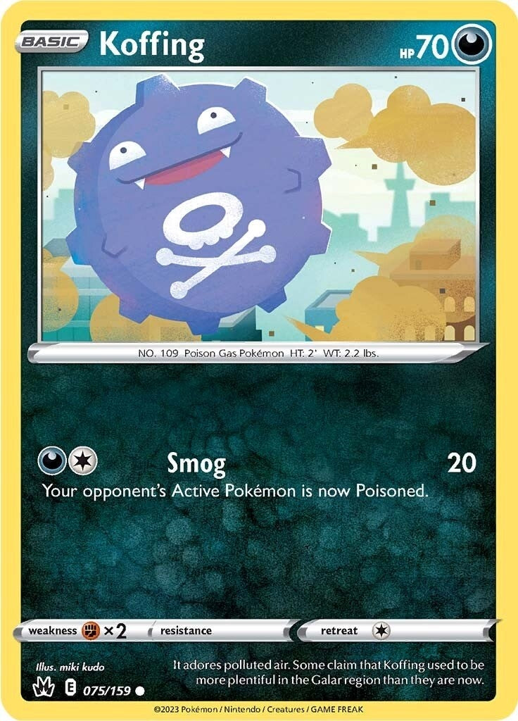 Image for Koffing (075/159) (SWSH: Crown Zenith) (CRZ) - Pokemon