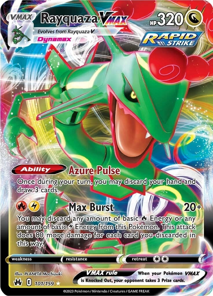 Image for Rayquaza VMAX (101) (101/159) (SWSH: Crown Zenith) (CRZ) - Pokemon