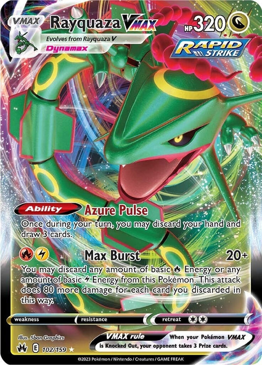 Image for Rayquaza VMAX (102) (102/159) (SWSH: Crown Zenith) (CRZ) - Pokemon