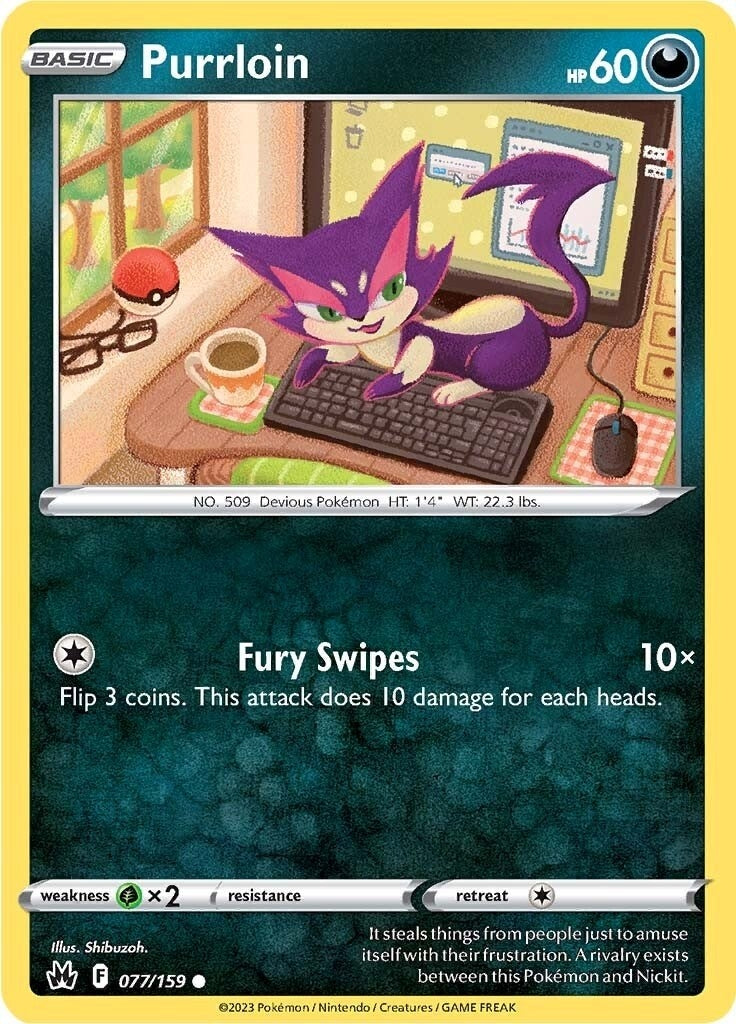 Image for Purrloin (077/159) (SWSH: Crown Zenith) (CRZ) - Pokemon