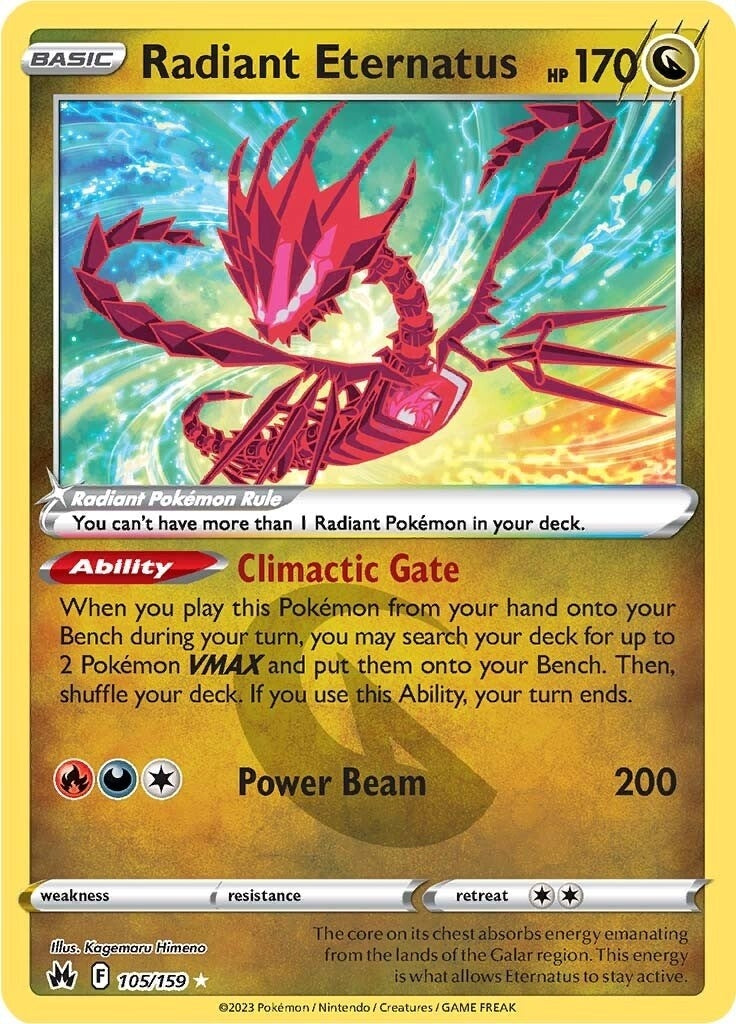 Image for Radiant Eternatus (105/159) (SWSH: Crown Zenith) (CRZ) - Pokemon