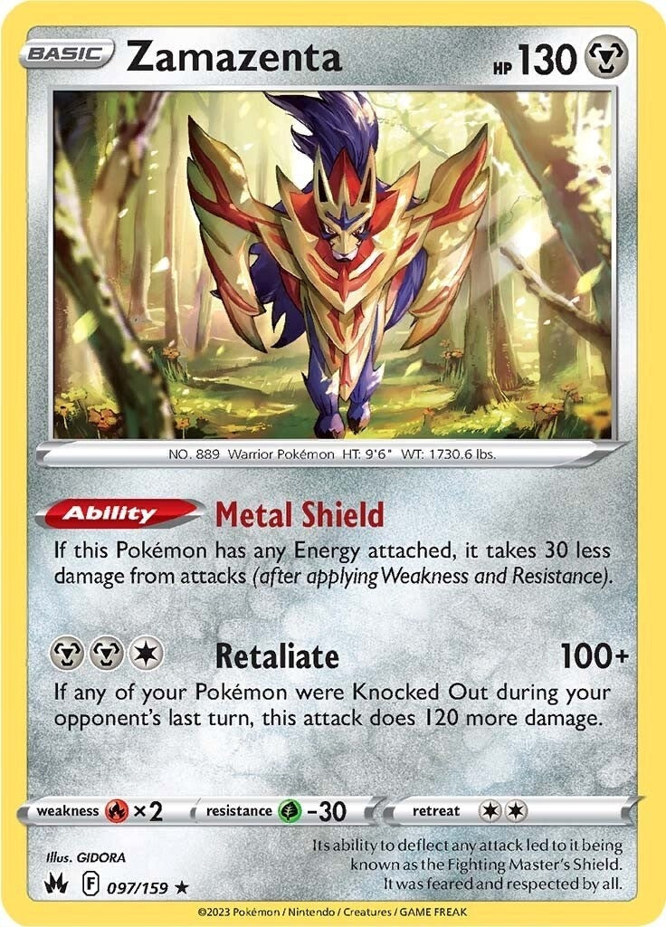 Image for Zamazenta (097/159) (SWSH: Crown Zenith) (CRZ) - Pokemon