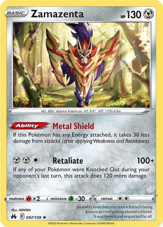Image for Zamazenta (097/159) (SWSH: Crown Zenith) (CRZ) - Pokemon