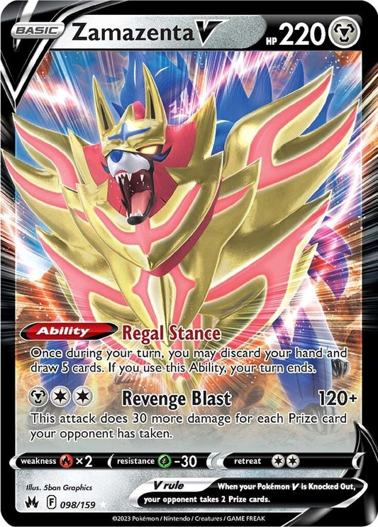 Image for Zamazenta V (098/159) (SWSH: Crown Zenith) (CRZ) - Pokemon