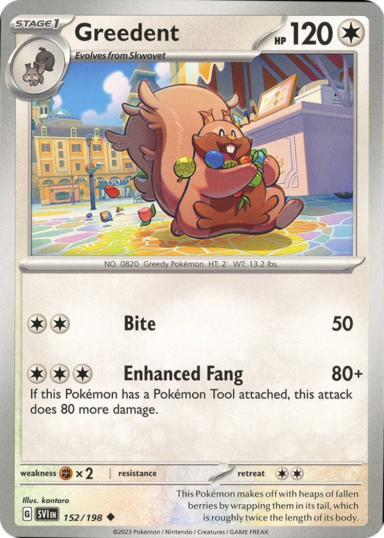Image for Greedent (152/198) (SV01: Scarlet & Violet Base Set) - Pokemon