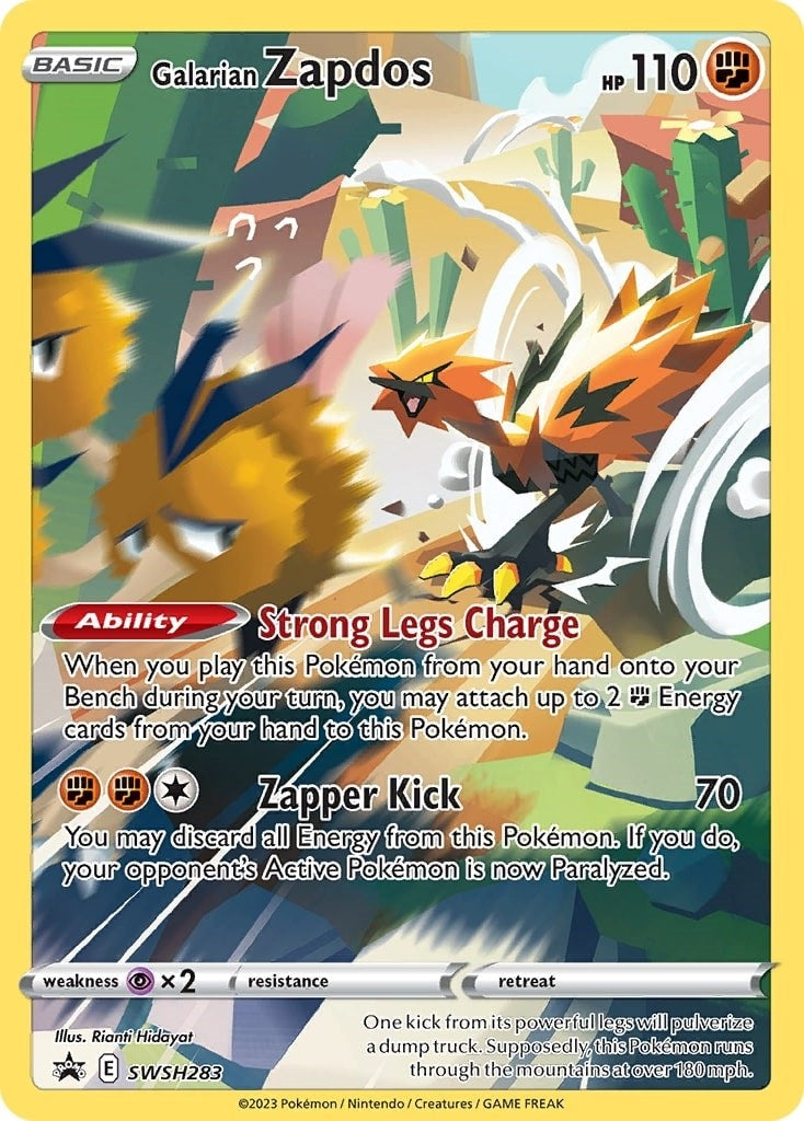 Image for Galarian Zapdos - SWSH283 (SWSH283) (SWSH: Sword & Shield Promo Cards) (SWSD) - Pokemon