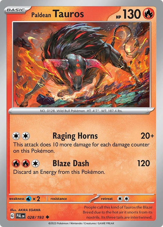 Image for Paldean Tauros (028/193) (SV02: Paldea Evolved) - Pokemon
