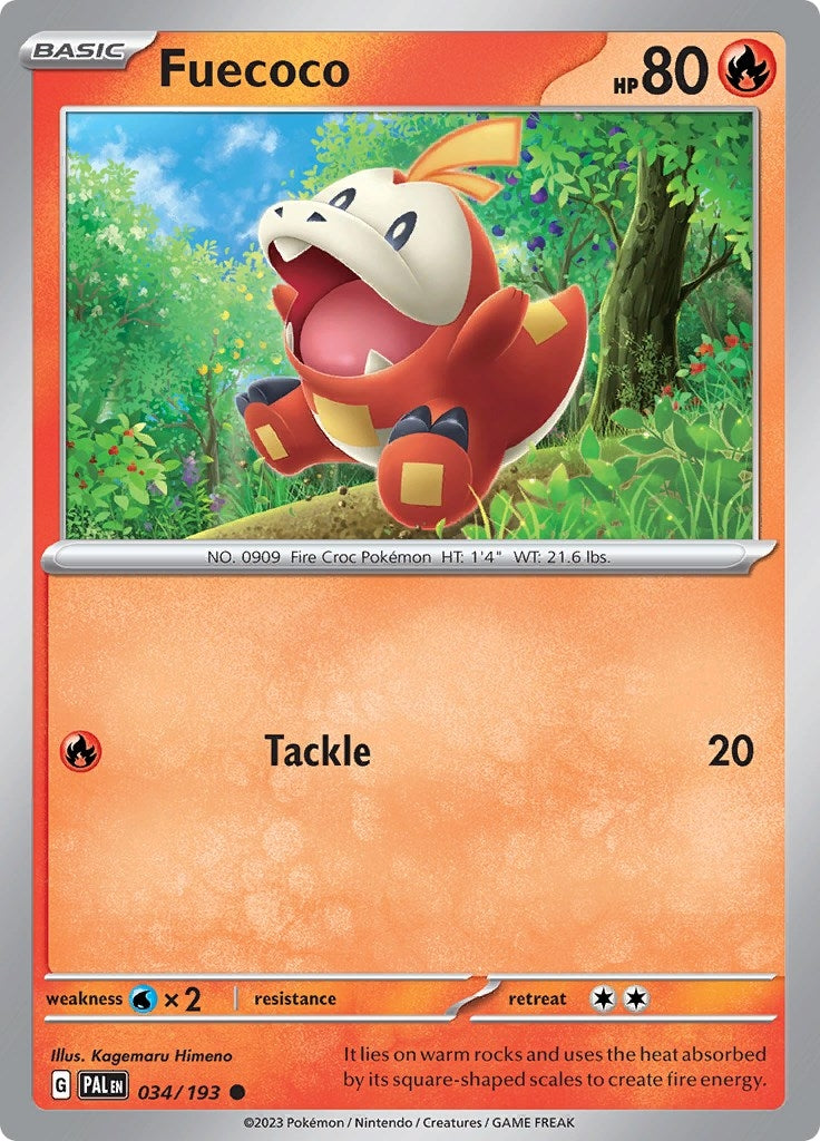 Image for Fuecoco (034/193) (SV02: Paldea Evolved) - Pokemon