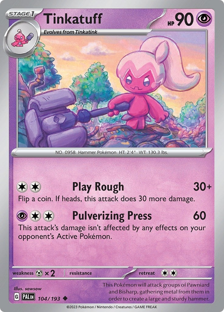 Image for Tinkatuff (104/193) (SV02: Paldea Evolved) - Pokemon