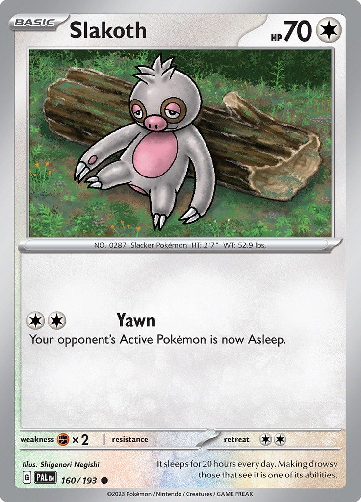 Image for Slakoth (160/193) (SV02: Paldea Evolved) - Pokemon