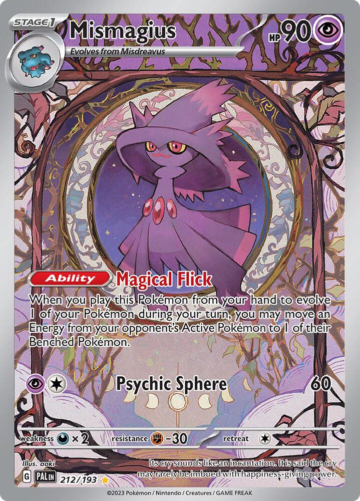 Mismagius - 212/193 - SV02: Paldea Evolved (PAL)