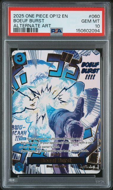 PSA 10 - 2025 ONE PIECE OP12-LEGACY OF THE MASTER #060 BOEUF BURST AA