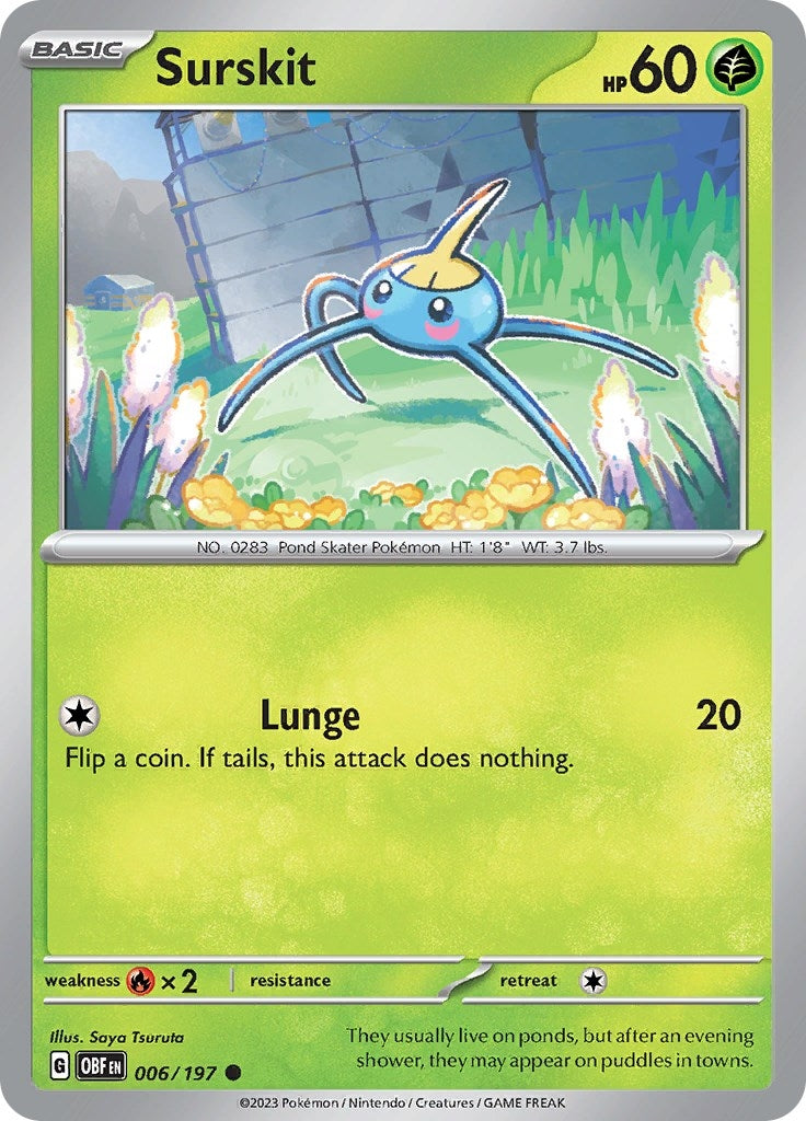 Image for Surskit (006/197) (SV03: Obsidian Flames) - Pokemon