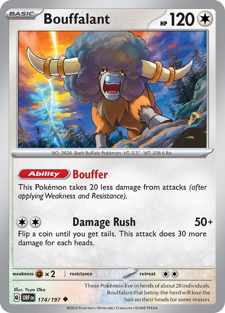 Image for Bouffalant (174/197) (SV03: Obsidian Flames) - Pokemon