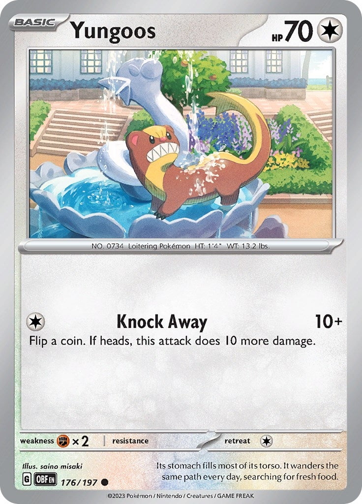 Image for Yungoos (176/197) (SV03: Obsidian Flames) - Pokemon