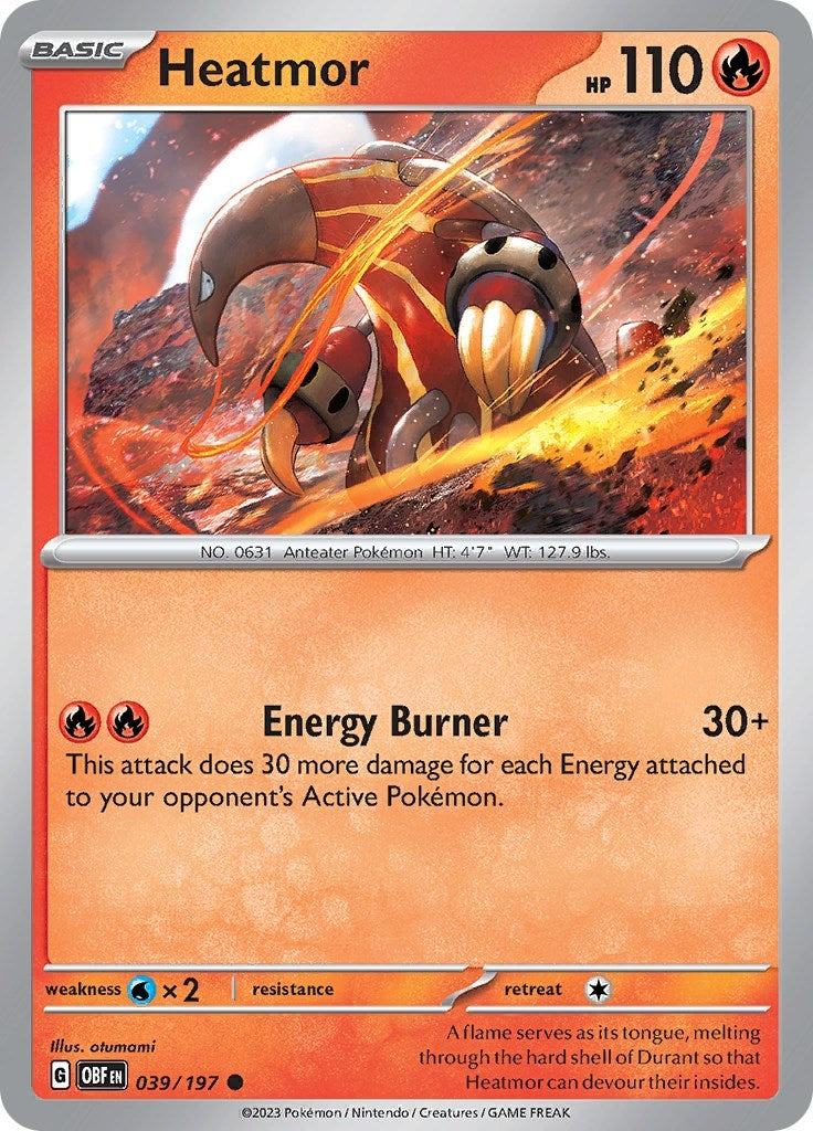 Image for Heatmor (039/197) (SV03: Obsidian Flames) - Pokemon