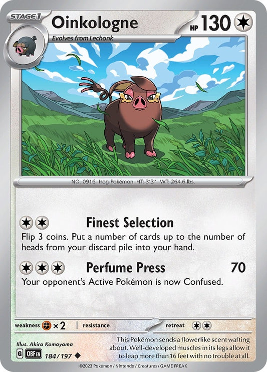 Image for Oinkologne (184/197) (SV03: Obsidian Flames) - Pokemon
