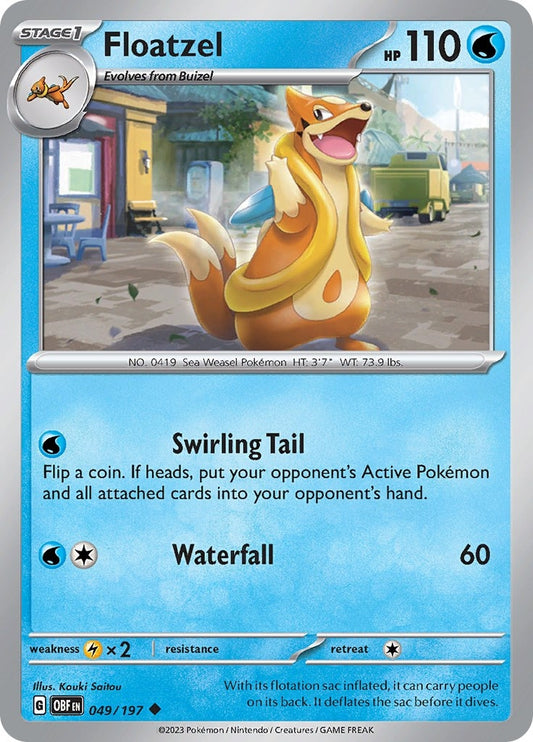 Image for Floatzel (049/197) (SV03: Obsidian Flames) - Pokemon