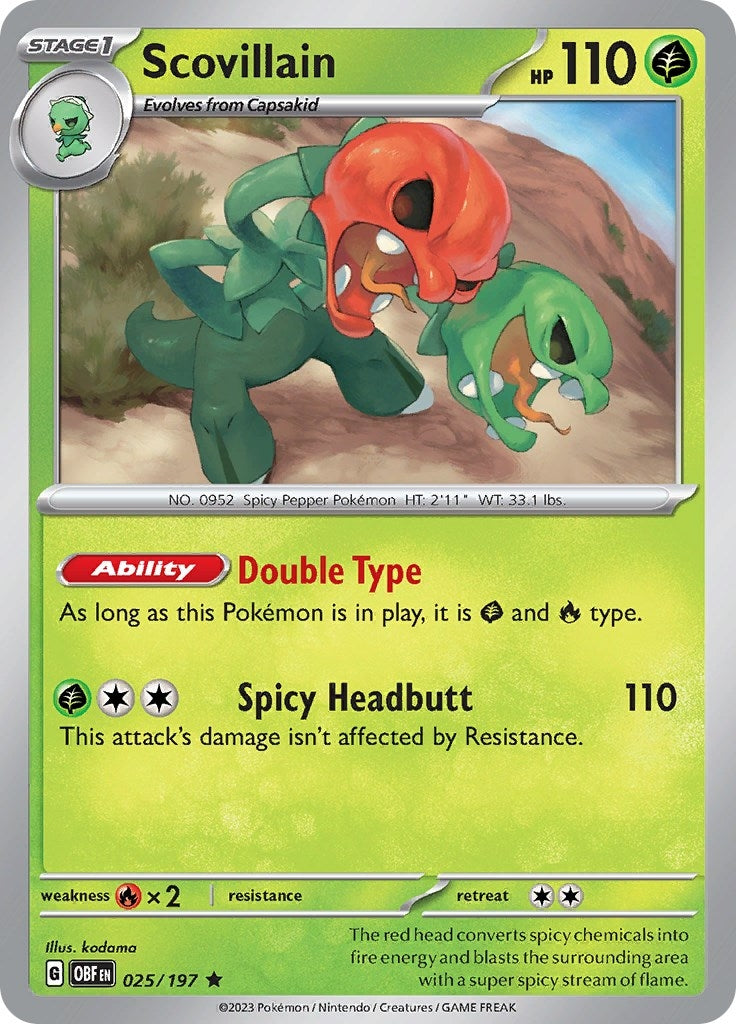 Image for Scovillain (025/197) (SV03: Obsidian Flames) - Pokemon