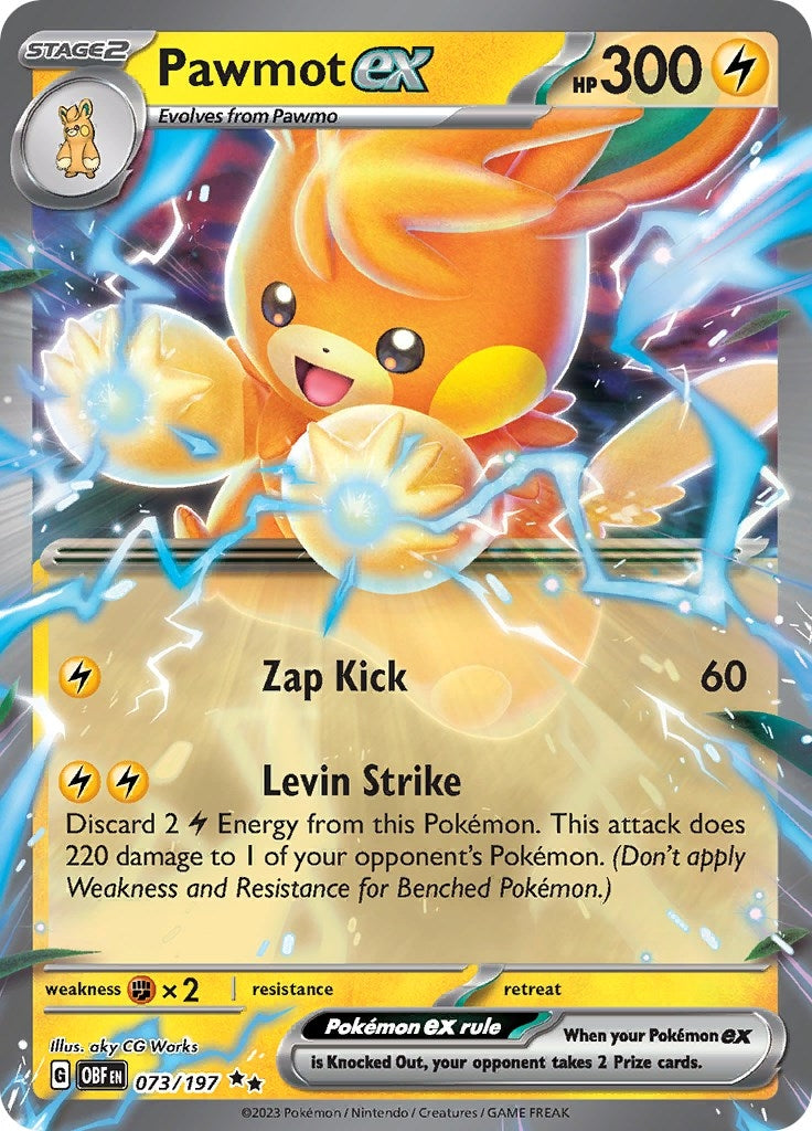 Image for Pawmot ex (073/197) (SV03: Obsidian Flames) - Pokemon