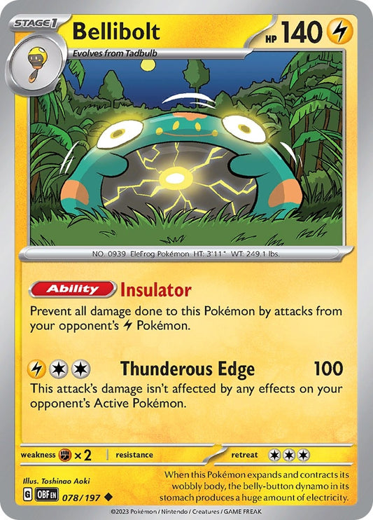 Image for Bellibolt (078/197) (SV03: Obsidian Flames) - Pokemon