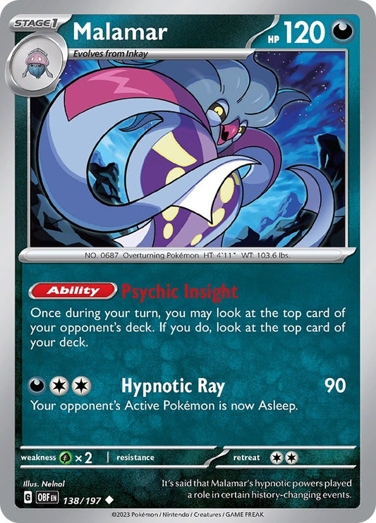 Image for Malamar (138/197) (SV03: Obsidian Flames) - Pokemon