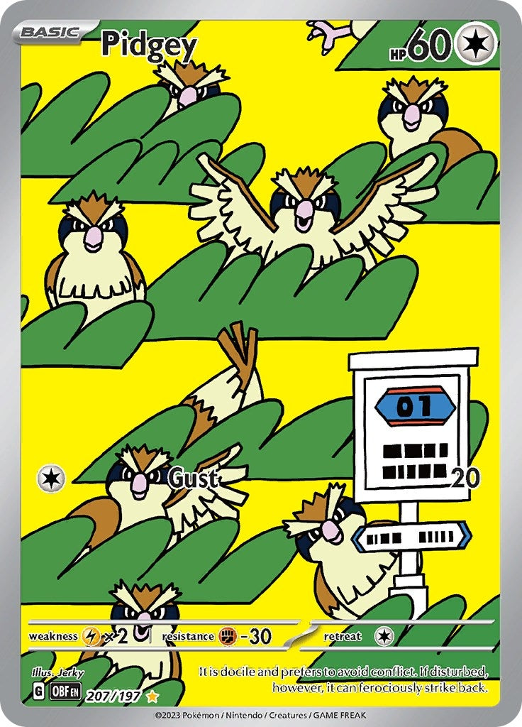 Image for Pidgey (207/197) (SV03: Obsidian Flames) - Pokemon