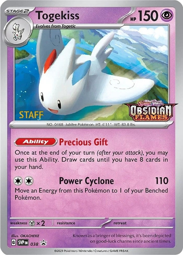 Image for Togekiss - 038 (Prerelease) [Staff] (038) (SV: Scarlet & Violet Promo Cards) - Pokemon