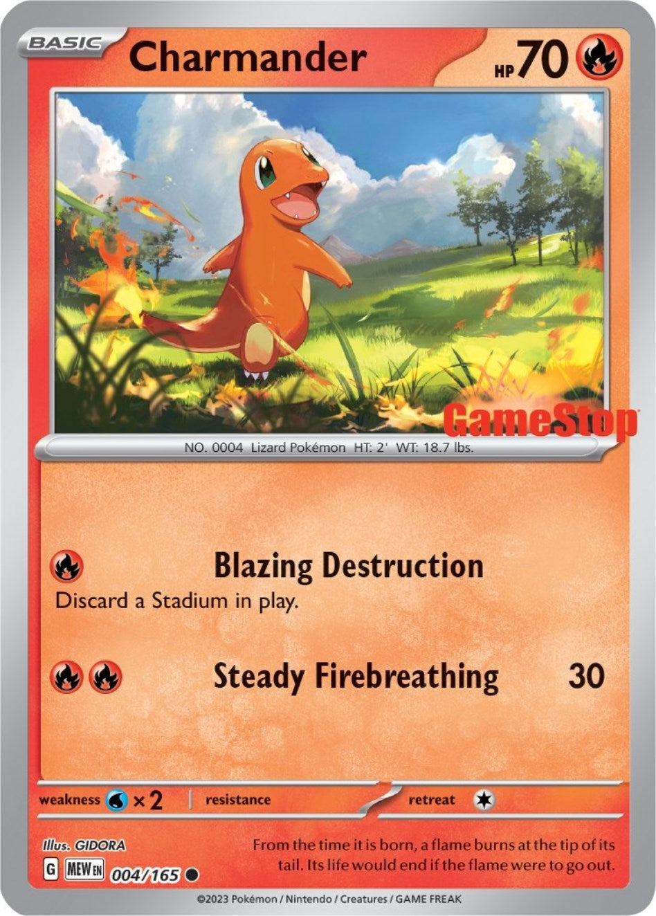 Charmander - 004/165 (GameStop Exclusive) (004/165) (Miscellaneous Cards & Products)