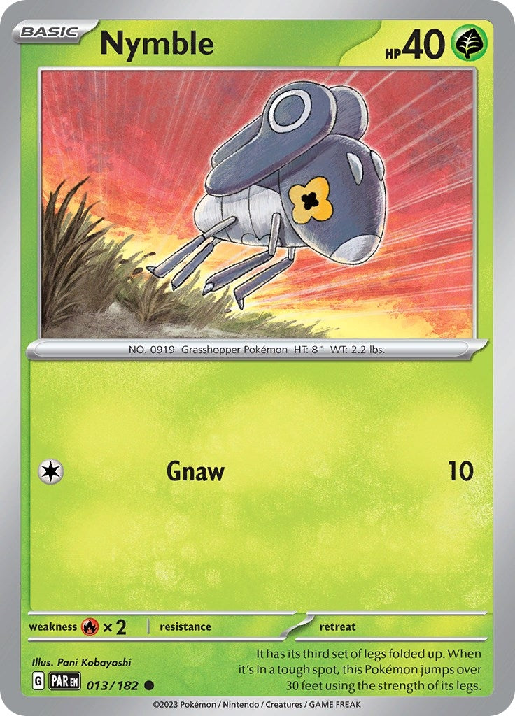 Image for Nymble (013/182) (SV04: Paradox Rift) - Pokemon
