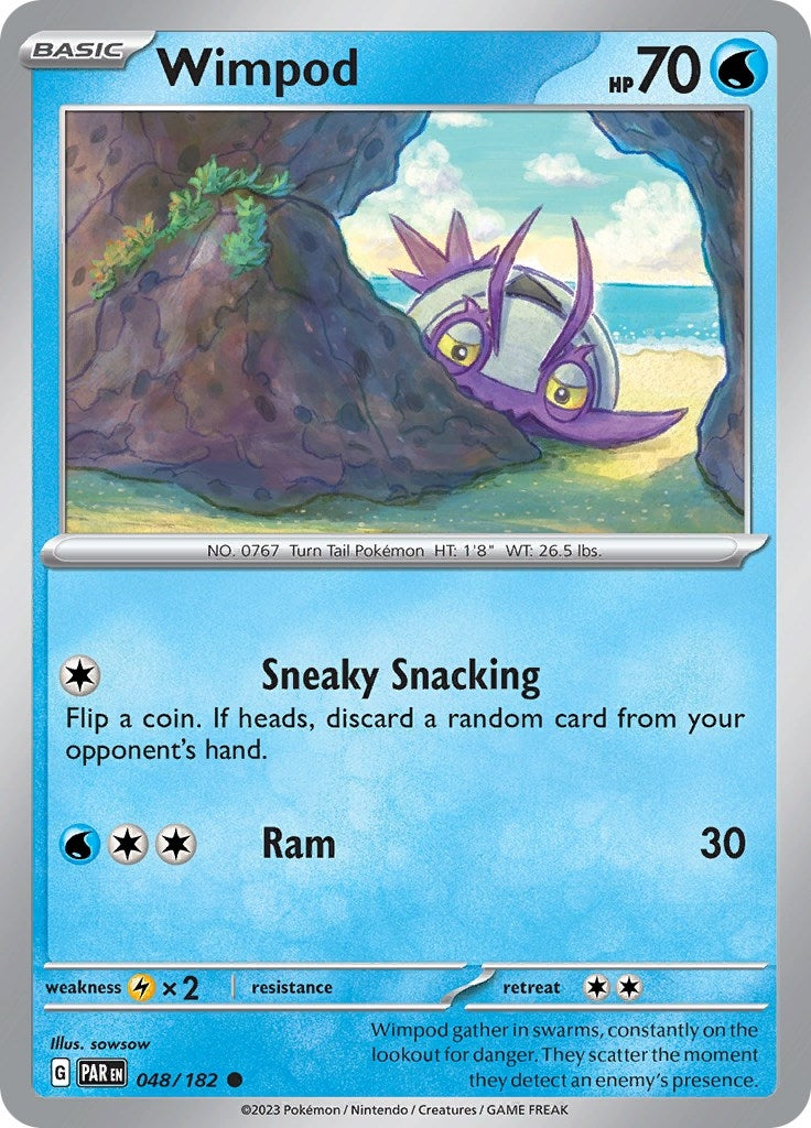 Image for Wimpod (048/182) (SV04: Paradox Rift) - Pokemon