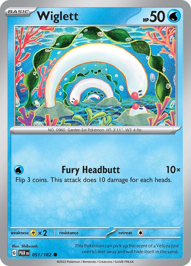 Image for Wiglett (051/182) (SV04: Paradox Rift) - Pokemon