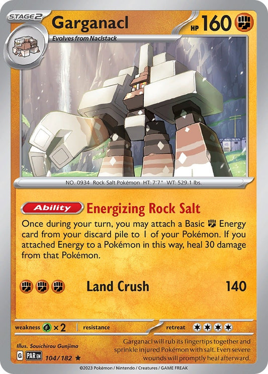 Image for Garganacl (104/182) (SV04: Paradox Rift) - Pokemon