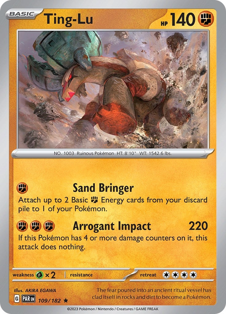 Image for Ting-Lu (109/182) (SV04: Paradox Rift) - Pokemon