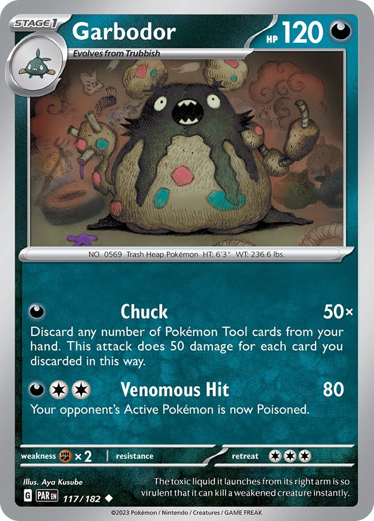 Image for Garbodor (117/182) (SV04: Paradox Rift) - Pokemon